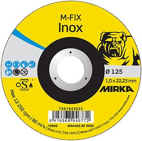 Katkaisulaikka MIRKA M-FIX 125x1,0mm 10kpl